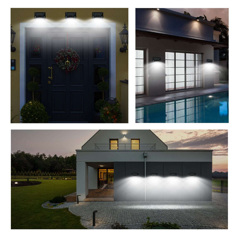 Nekepy Solar Motion Sensor Light 8 Light Modes 180 Degree Motion Detection Weather Resistant Solar Light Suitable for Home Entrance Garage Hallway Patio Solar Powered Light