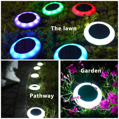 Nekepy Solar Garden Light Weatherproof Motion Sensor Light 7 Colors Solar Light 2 Shift Modes Suitable for Pathway Patio Pool LED Light Wire-Free and Battery-Free Outdoor Solar Light