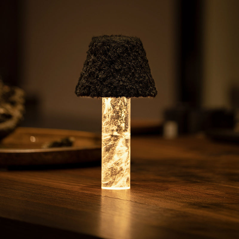 Moorgen Wool Table Lamp – Quartz / Glass, Wireless Charging Option