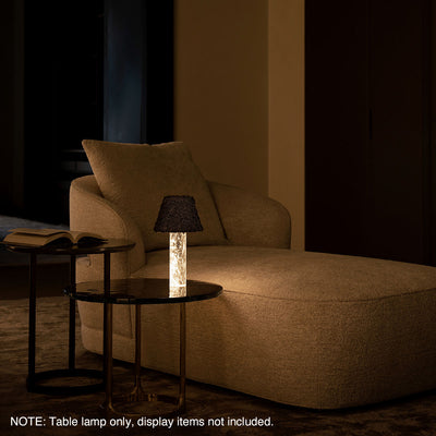 Moorgen Wool Table Lamp – Quartz / Glass, Wireless Charging Option