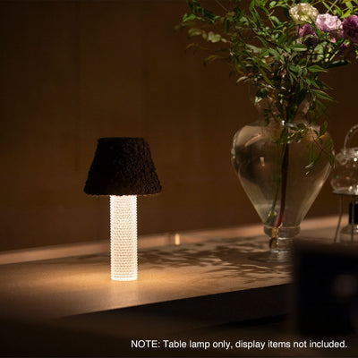 Moorgen Wool Table Lamp – Quartz / Glass, Wireless Charging Option