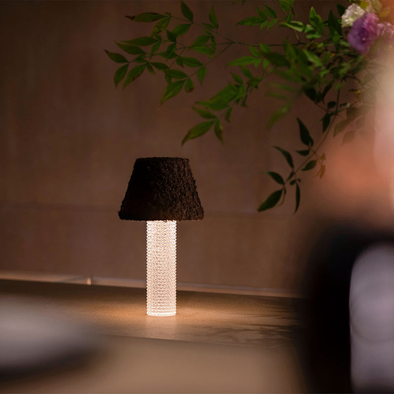 Moorgen Wool Table Lamp – Quartz / Glass, Wireless Charging Option