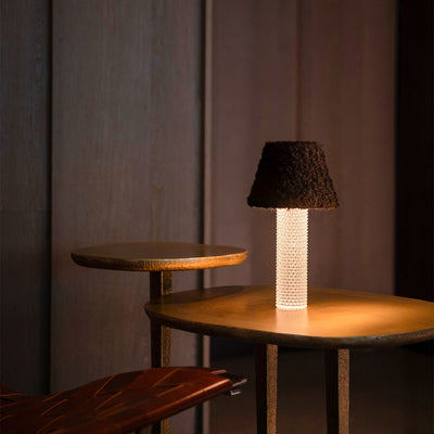 Moorgen Wool Table Lamp – Quartz / Glass, Wireless Charging Option