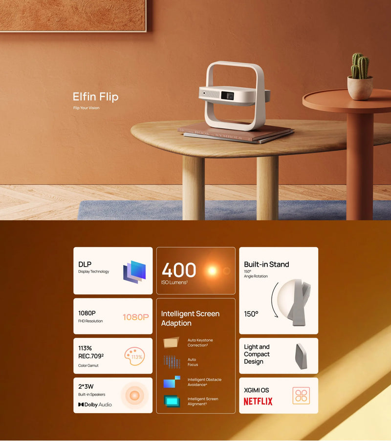 XGIMI Elfin Flip 1080P LED Home Projector
