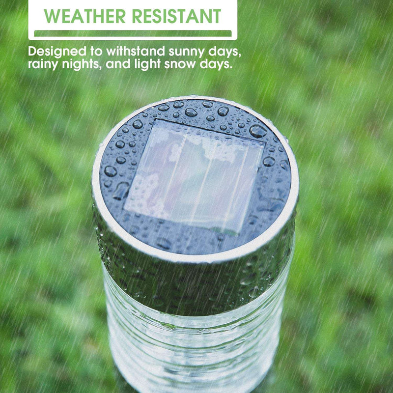 Nekepy Solar Lights Outdoor 6 Pack Stainless Steel Pathway Waterproof Landscape Light LED Garden Lights Solar Powered for Pathway Walkway Patio Yard Driveway Decorations
