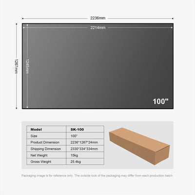 XGIMI Winways 4K / 8K Medium Throw ALR Fixed Frame Fresnel Projector Screen